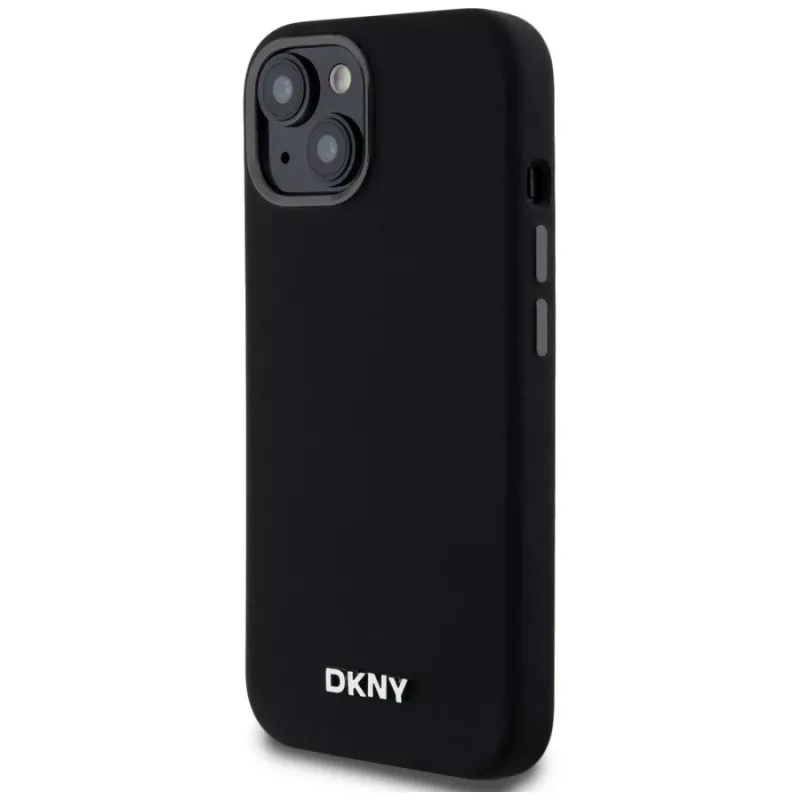 DKNY DKHMP14SSMCHLK hardcase liquid silicone MagSafe case voor iPhone 13/14/15 6,1 inch zwart