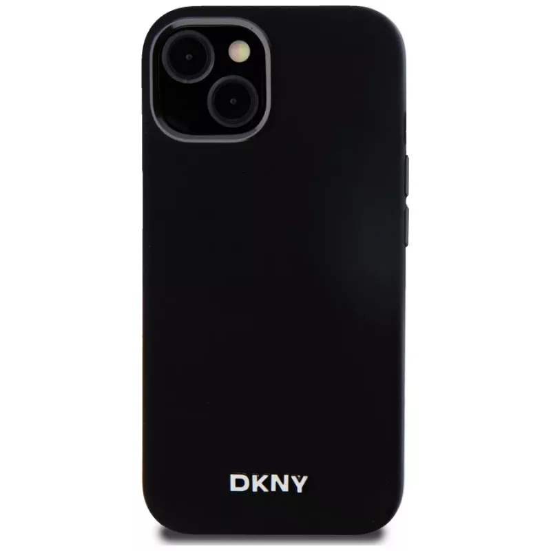 DKNY DKHMP14SSMCHLK hardcase liquid silicone MagSafe case voor iPhone 13/14/15 6,1 inch zwart