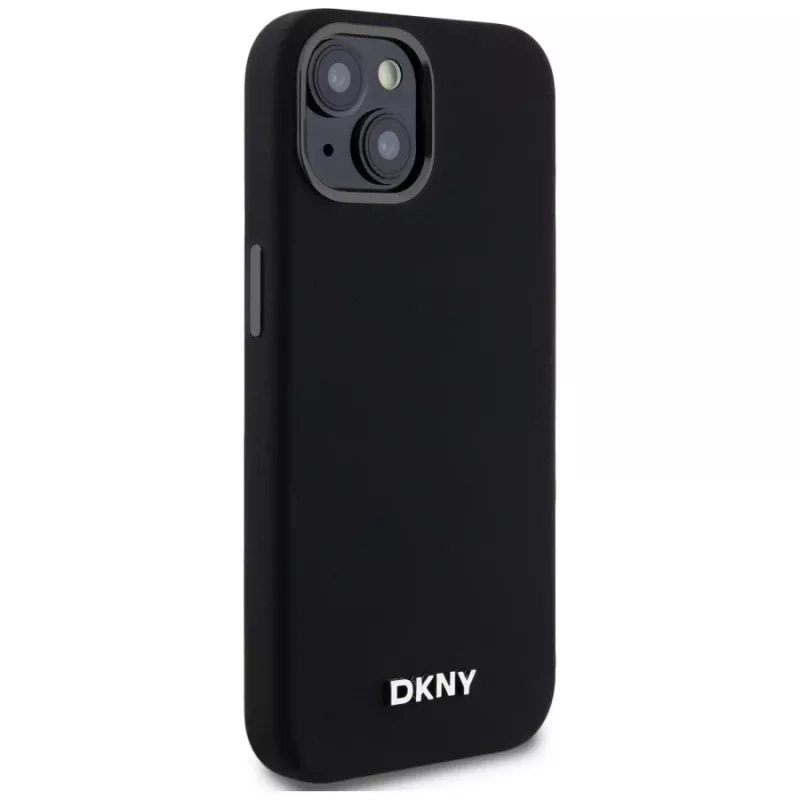 DKNY DKHMP14SSMCHLK hardcase liquid silicone MagSafe case voor iPhone 13/14/15 6,1 inch zwart