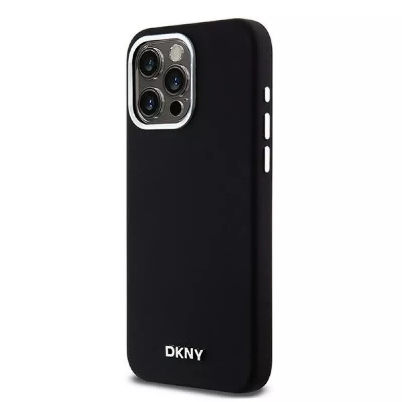 DKNY DKHMP14XSMCHLK hardcase liquid silicone MagSafe case voor Apple iPhone 14 Pro Max 6,7 inch zwart