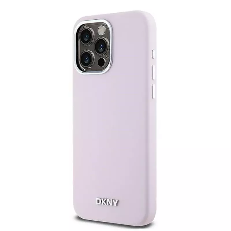 DKNY DKHMP15XSMCHLP liquid silicone hardcase met MagSafe voor Apple iPhone 15 Pro Max 6,7 inch roze