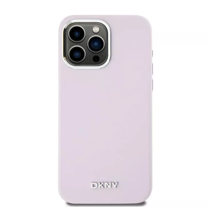 DKNY DKHMP15XSMCHLP liquid silicone hardcase met MagSafe voor Apple iPhone 15 Pro Max 6,7 inch roze