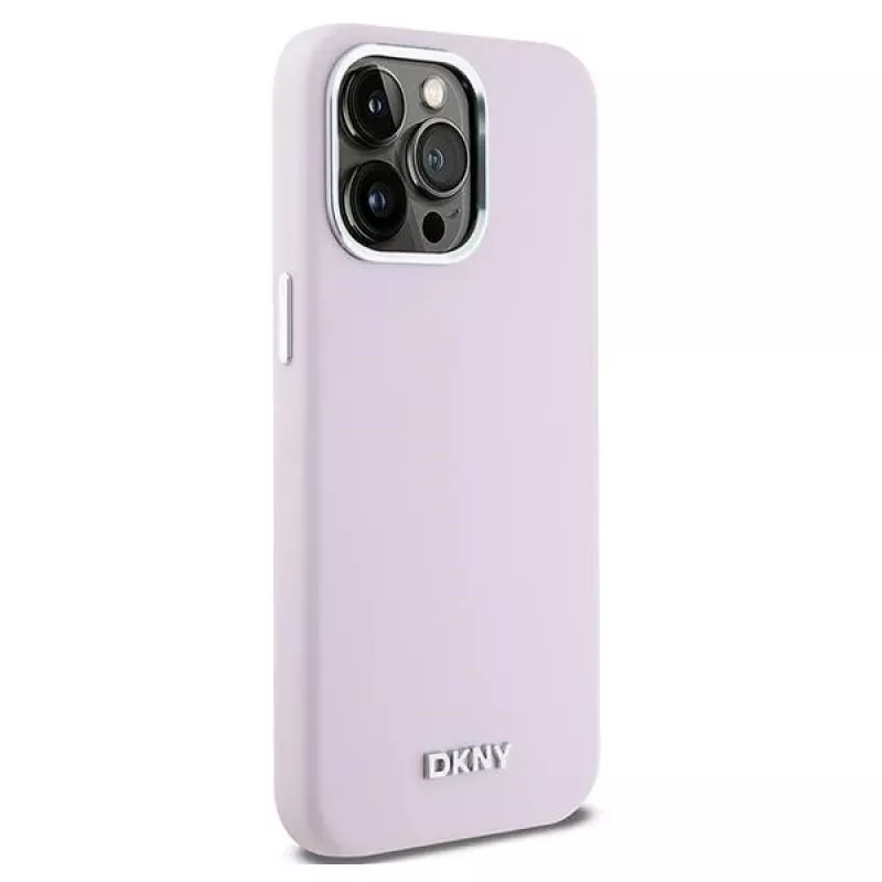 DKNY DKHMP15XSMCHLP liquid silicone hardcase met MagSafe voor Apple iPhone 15 Pro Max 6,7 inch roze