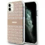DKNY DKHMN61HRHSEP hardcase voor iPhone 11 / XR 6,1 inch roze mono & stripe MagSafe