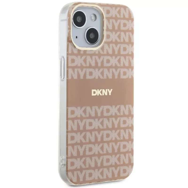 DKNY DKHMP15MHRHSEP Hardcase voor Apple iPhone 15 Plus / 14 Plus 6,7 inch roze IML Mono & Stripe MagSafe