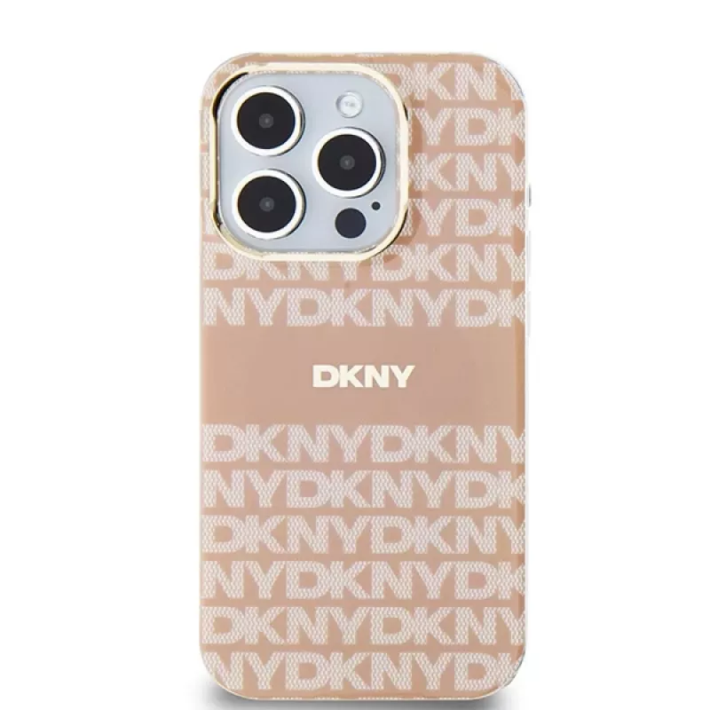 DKNY DKHMP15XHRHSEP Hardcase voor iPhone 15 Pro Max 6,7 inch roze IML Mono & Stripe MagSafe