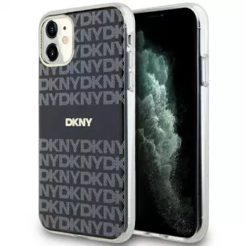 DKNY DKHMN61HRHSEK Hardcase voor Apple iPhone 11 / iPhone XR 6,1 inch zwart IML Mono & Stripe MagSafe