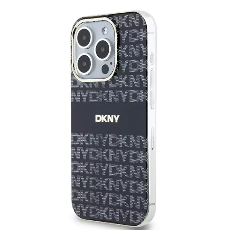 DKNY DKHMP13LHRHSEK hardcase IML mono & stripe MagSafe voor iPhone 13 Pro / 13 - zwart