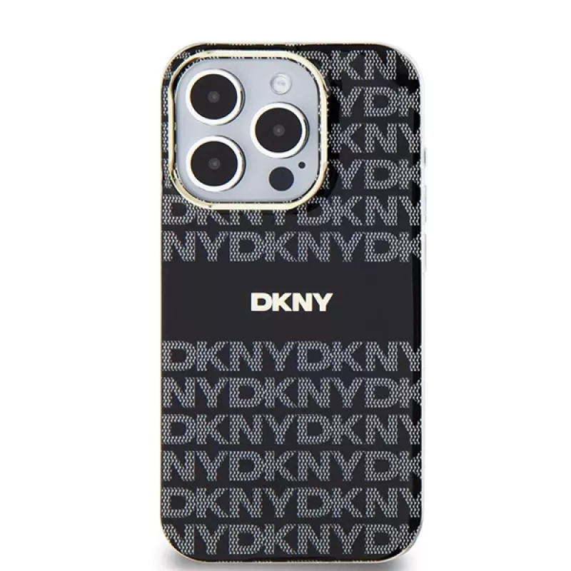 DKNY DKHMP13LHRHSEK hardcase IML mono & stripe MagSafe voor iPhone 13 Pro / 13 - zwart