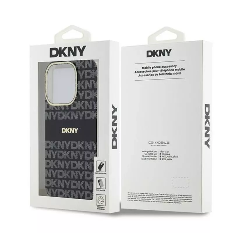 DKNY DKHMP14XHRHSEK hardcase IML mono & stripe MagSafe voor iPhone 14 Pro Max 6,7 inch zwart