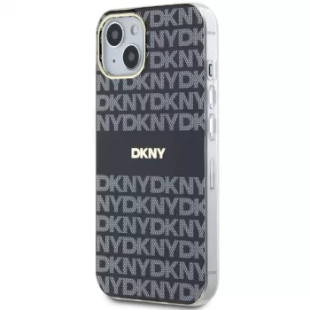 DKNY DKHMP15MHRHSEK Hardcase voor iPhone 15 Plus / 14 Plus 6,7 inch zwart IML Mono & Stripe MagSafe