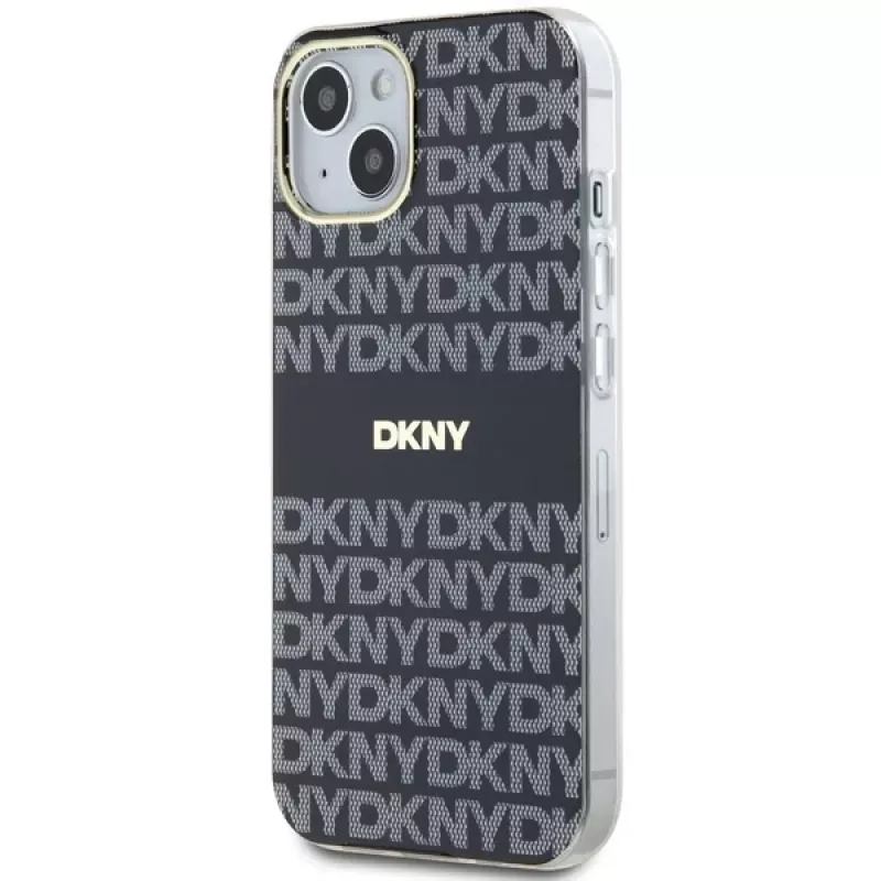 DKNY DKHMP15MHRHSEK Hardcase voor iPhone 15 Plus / 14 Plus 6,7 inch zwart IML Mono & Stripe MagSafe