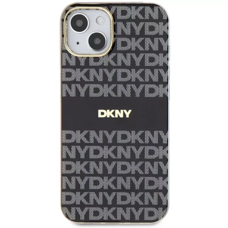 DKNY DKHMP15MHRHSEK Hardcase voor iPhone 15 Plus / 14 Plus 6,7 inch zwart IML Mono & Stripe MagSafe