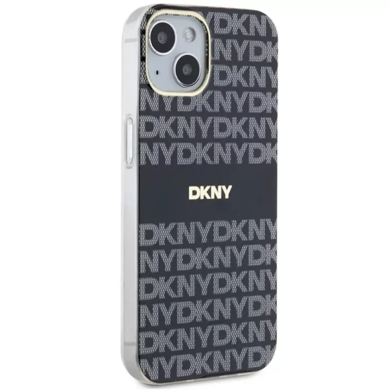 DKNY DKHMP15MHRHSEK Hardcase voor iPhone 15 Plus / 14 Plus 6,7 inch zwart IML Mono & Stripe MagSafe
