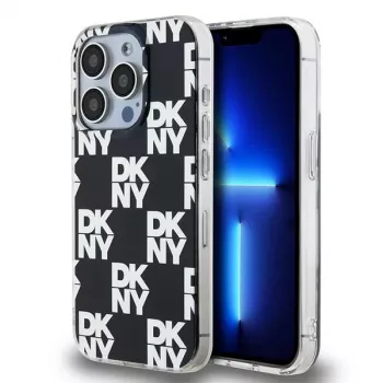 DKNY DKHCP15LHDLCEK Hardcase voor Apple iPhone 15 Pro 6.1, zwart, IML Checkered Mono Pattern
