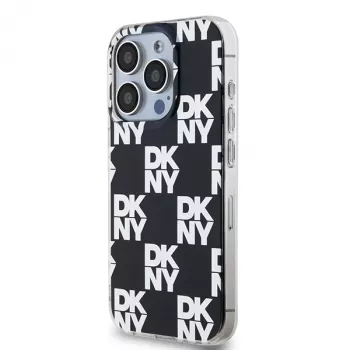 DKNY DKHCP15LHDLCEK Hardcase voor Apple iPhone 15 Pro 6.1, zwart, IML Checkered Mono Pattern