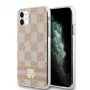 DKNY DKHMN61HCPTSP Hardcase voor iPhone 11 / XR 6,1 inch roze Checkered Mono Pattern & Printed Stripes MagSafe