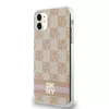 DKNY DKHMN61HCPTSP Hardcase voor iPhone 11 / XR 6,1 inch roze Checkered Mono Pattern & Printed Stripes MagSafe