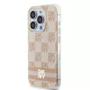 DKNY DKHMP13XHCPTSP Hardcase voor Apple iPhone 13 Pro Max 6,7 inch roze Checkered Mono Pattern & Printed Stripes MagSafe