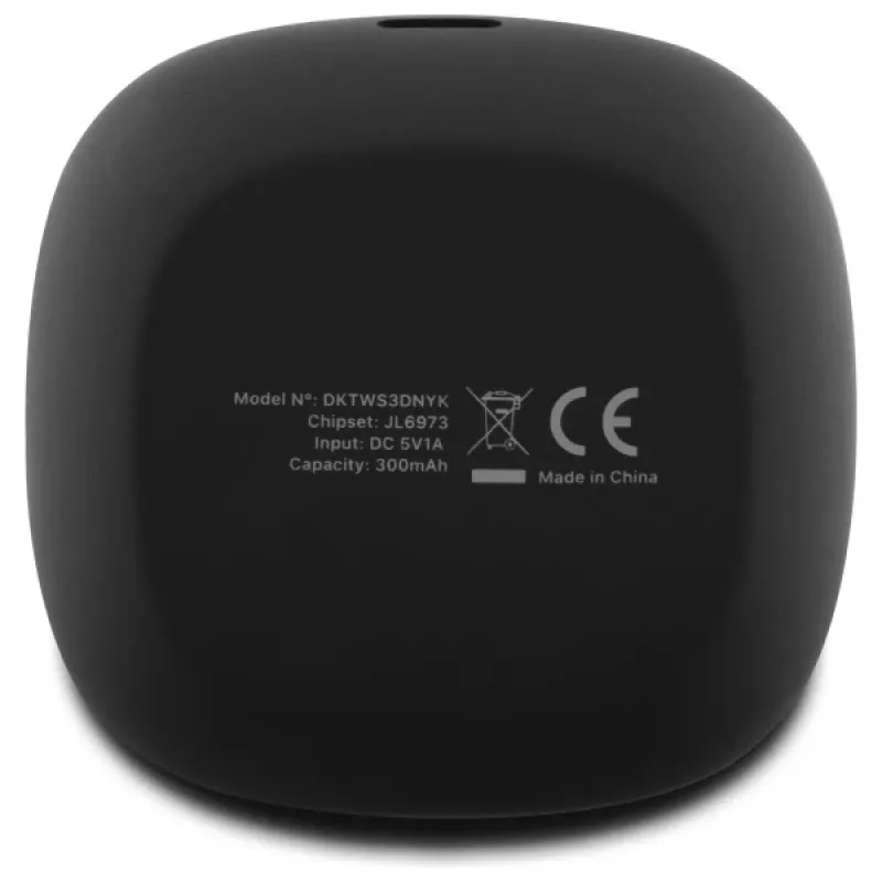 DKNY DKTWS3DNYAK Bluetooth TWS in-ear oordopjes met oplaadcase, rubberen matte afwerking, zwart