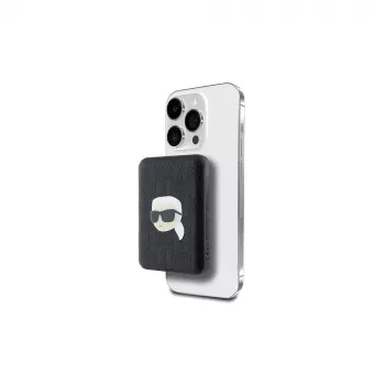 KARL LAGERFELD KLPB5FPGKSKIHK draadloze Power Bank 5000mAh 15W MagSafe Zwart