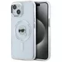KARL LAGERFELD IML Metal Karl Head MagSafe Case voor Apple iPhone 15 Plus Wit