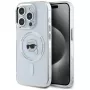 KARL LAGERFELD IML Metal Karl Head MagSafe Case voor Apple iPhone 15 Pro, Wit