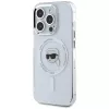KARL LAGERFELD IML Metal Karl Head MagSafe Case voor Apple iPhone 15 Pro, Wit
