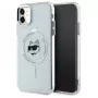 Karl Lagerfeld KLHMN61HLSCHH iPhone 11 / Xr 6.1 Wit Hardcase IML Metal Choupette Head MagSafe