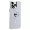 Karl Lagerfeld KLHMP13XHLSCHH iPhone 13 Pro Max 6,7 inch Witte Hardcase IML Metaal Choupette Head MagSafe