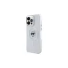 Karl Lagerfeld KLHMP14XHLSCHH iPhone 14 Pro Max 6,7 inch Witte Hardcase IML Metaal Choupette Head MagSafe