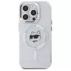 Karl Lagerfeld KLHMP15LHLSCHH iPhone 15 Pro 6.1 Hardcase IML Metal Choupette Head MagSafe Wit