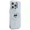 Karl Lagerfeld KLHMP15XHLSCHH Hardcase IML Metaal Choupette Head MagSafe voor iPhone 15 Pro Max 6,7 inch Wit