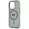 Karl Lagerfeld KF002417 iPhone 15 Pro Max 6,7 inch Zwarte Hardcase IML Metaal Choupette Head MagSafe
