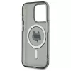 Karl Lagerfeld KF002417 iPhone 15 Pro Max 6,7 inch Zwarte Hardcase IML Metaal Choupette Head MagSafe