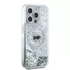 Karl Lagerfeld KLHMP15LLGKISGH iPhone 15 Pro 6,1 inch hardcase transparant Liquid Glitter Karl Head MagSafe