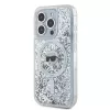 Karl Lagerfeld KLHMP15XLGKISGH iPhone 15 Pro Max 6.7 Hard Case Transparant Liquid Glitter Karl Head MagSafe
