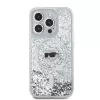 Karl Lagerfeld KLHMP15XLGKISGH iPhone 15 Pro Max 6.7 Hard Case Transparant Liquid Glitter Karl Head MagSafe
