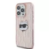 Karl Lagerfeld KLHCP14XHKLPCHP iPhone 14 Pro Max 6,7 inch roze hardcase IML Choupette Head & Monogram