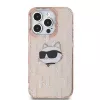 Karl Lagerfeld KLHCP14XHKLPCHP iPhone 14 Pro Max 6,7 inch roze hardcase IML Choupette Head & Monogram