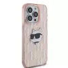 Karl Lagerfeld KLHCP14XHKLPCHP iPhone 14 Pro Max 6,7 inch roze hardcase IML Choupette Head & Monogram