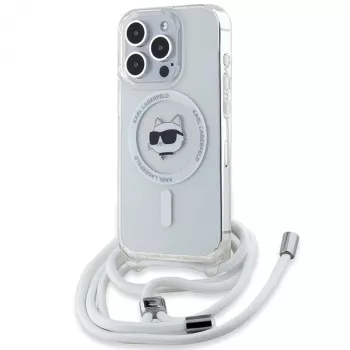 Karl Lagerfeld KLHMP13XHCCHNT iPhone 13 Pro Max 6.7 Hard Case Transparant IML Choupette Head & Cord Magsafe