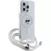 Karl Lagerfeld KLHMP13XHCCHNT iPhone 13 Pro Max 6.7 Hard Case Transparant IML Choupette Head & Cord Magsafe