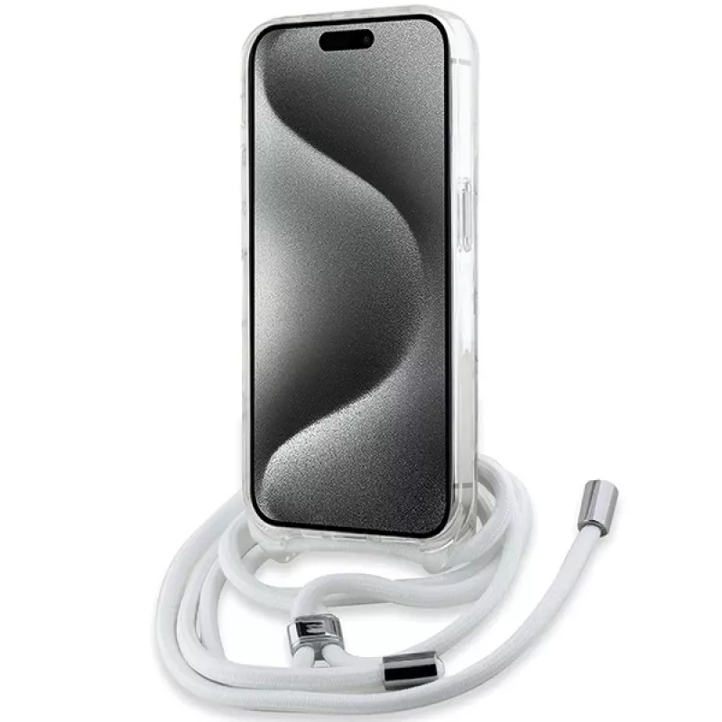 Karl Lagerfeld KLHMP13XHCCHNT iPhone 13 Pro Max 6.7 Hard Case Transparant IML Choupette Head & Cord Magsafe