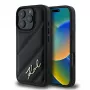 Karl Lagerfeld Quilted Signature Hard Case voor iPhone 16 Pro, Zwart