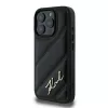 Karl Lagerfeld Quilted Signature Hard Case voor iPhone 16 Pro, Zwart