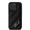 Karl Lagerfeld Quilted Signature Hard Case voor iPhone 16 Pro, Zwart