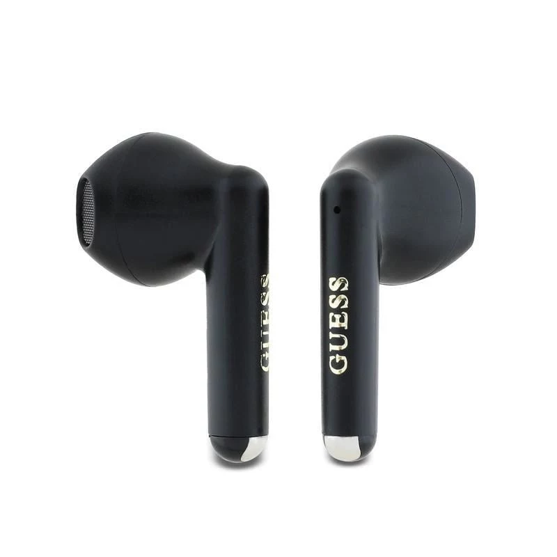 Guess GUTWSJ14ESGKTWS True Wireless Bluetooth 5.3 In-ear-koptelefoon met oplaadcase, Zwart, Classic Logo Print