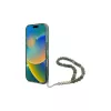 Guess IML Glitter With Pearl Strap MagSafe Case voor iPhone 16 Pro Max (Groen)