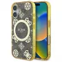 Guess GUHMP16SH4PYEEW hardcase voor Apple iPhone 16 6,1 inch bruin Peony On 4G Background MagSafe